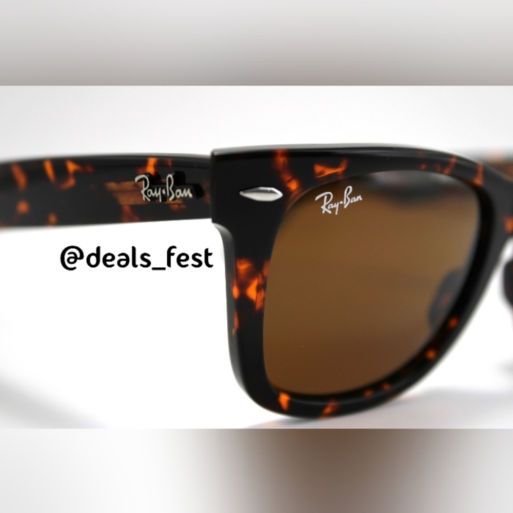 Model Display Ray-Ban Wayfarer Brown Tortoise RB2140 - Picture 8 of 16